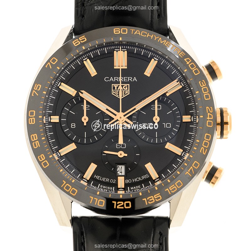 Tag Heuer Carrera Replica - Auto - Steel - Black Dial