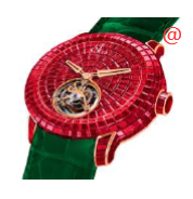 Jacob & Co CV201.40.BR.UB.A Replica - Manual Wind - 18kt Rose Gold - Red Dial - Green Alligator Strap