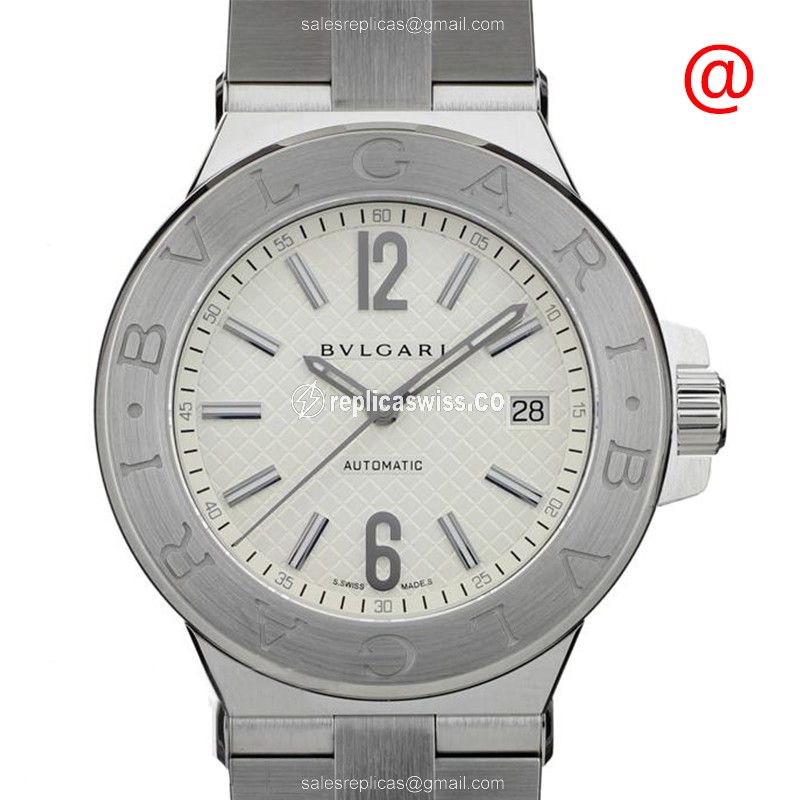Bulgari 101628 DIAGONO - Automatic - Stainless Steel - Silver Dial - Silver Clasp - Luxury Replica DIAGONO Watch