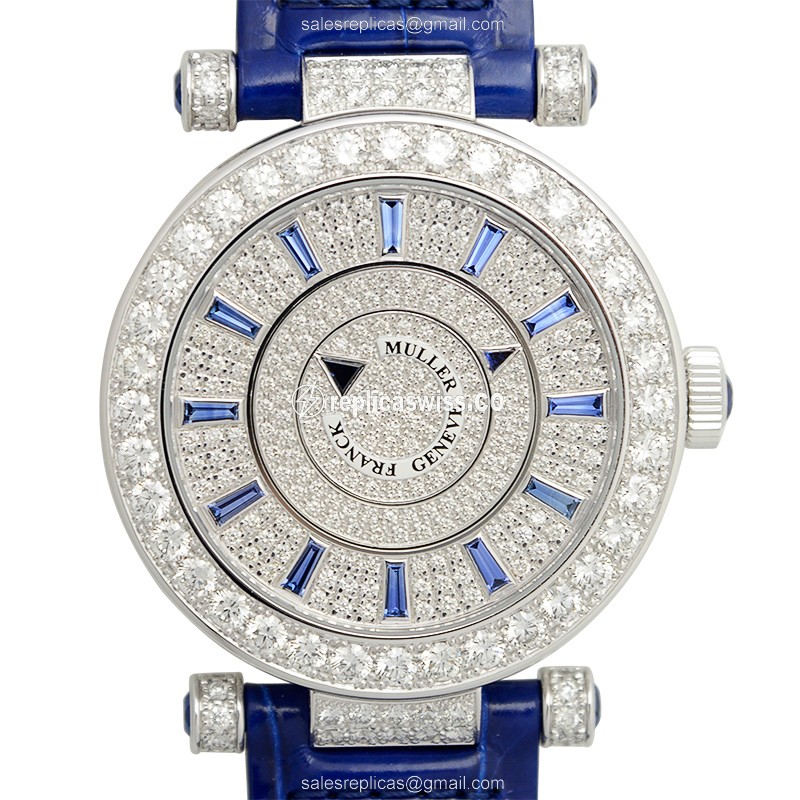 Franck Muller DM 39 D 1R CD (OG) DOUBLE MYSTERY Automatic 18kt White Gold & Diamond - Luxury Replica DOUBLE MYSTERY Watch