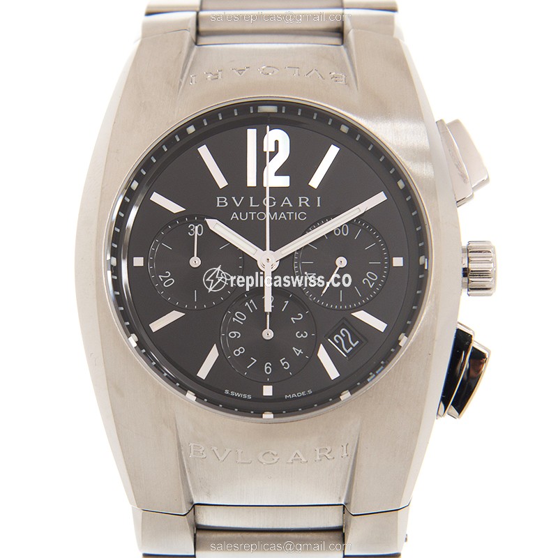 Bulgari EG40BSSDCH Replica - Automatic - Steel Case - Black - Silver Steel Band