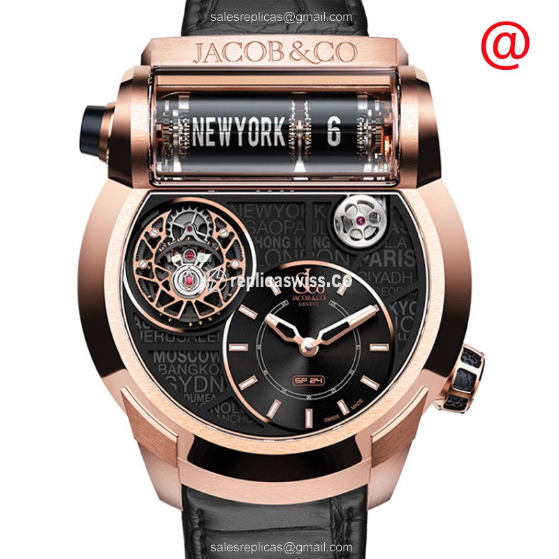 Jacob & Co. ES102.40.NS.LC.ABVEA EPIC SF24 - Automatic - 18kt Rose Gold - Black Dial - Replica Watch - Luxury Replica EPIC SF24 Watch