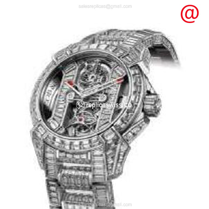 Jacob & Co EX500.30.BD.BD.A30BA EPIC X - Manual - 18kt Gold - Silver Dial - Clasp - Silver Strap