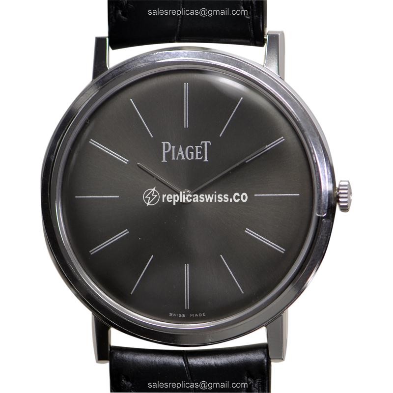 Piaget ALTIPLANO Replica - Manual - 18kt Gold - Black Dial - Alligator Black Buckle - Luxury Replica ALTIPLANO Watch