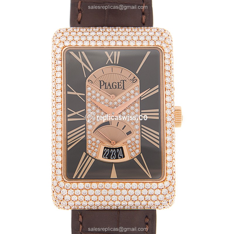 Piaget BLACK TIE - Automatic - 18kt Rose Gold - Diamonds - Black Dial