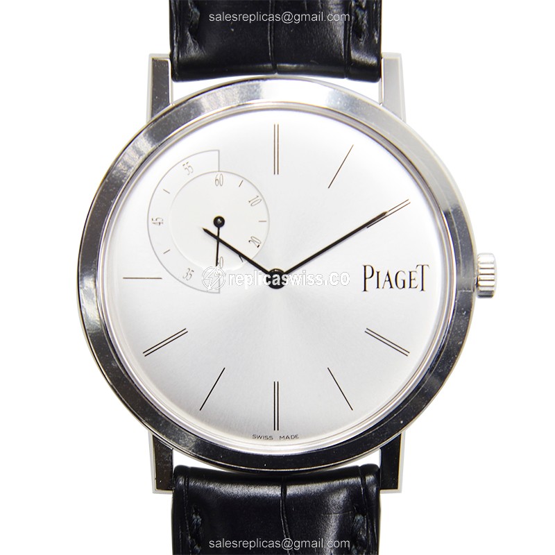 Piaget ALTIPLANO Replica - Manual - 18kt White Gold - Silver Dial - Alligator Black Buckle - Luxury Replica ALTIPLANO Watch