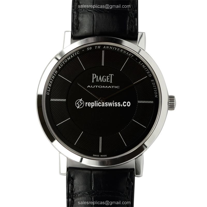 Piaget ALTIPLANO Replica - Automatic 18kt Gold - Black Dial - Buckle Clasp - Luxury Replica ALTIPLANO Watch