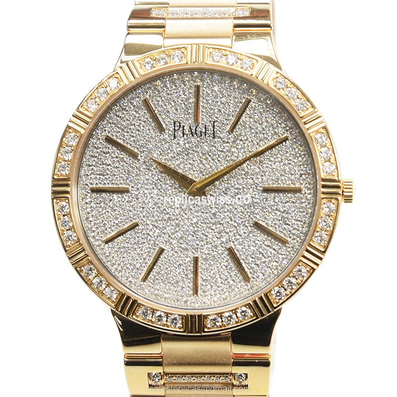 Piaget DANCER Replica - Manual - 18kt Rose Gold - Diamonds - Silver Dial - Luxury Replica DANCER Watch