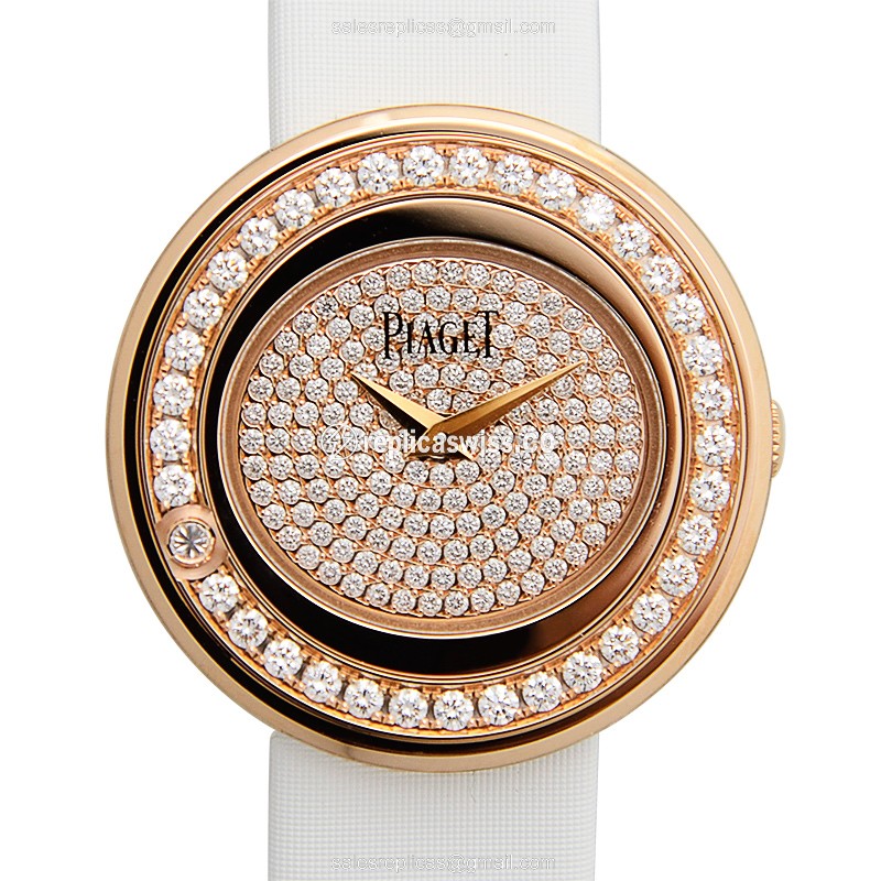 Piaget POSSESSION Quartz - 18kt Rose Gold - Diamonds - Gold Dial - Buckle Clasp