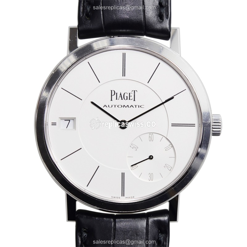 Piaget ALTIPLANO Replica - Automatic - 18kt White Gold - Silver Dial - Black Alligator Strap - Luxury Replica ALTIPLANO Watch