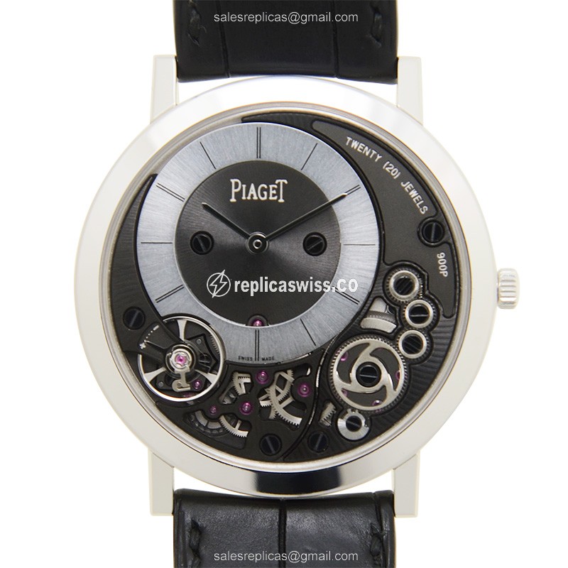 Piaget Altiplano Replica - Hand Wind - 18k White Gold-Black - Luxury Replica ALTIPLANO Watch