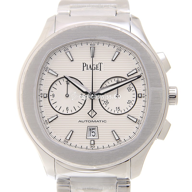 Piaget Polo Automatic - White Dial - Steel Case - Silver Steel Strap