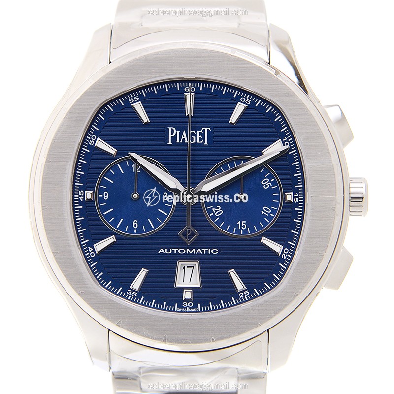 Piaget Polo Automatic - Blue Dial - Steel Case - Silver Steel Band