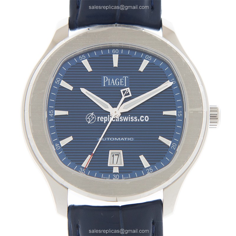 Piaget Polo Automatic - Blue Dial - Steel Case - Blue Alligator Strap
