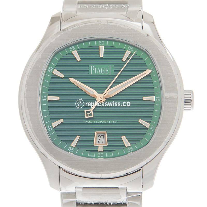 Piaget Polo Replica - Automatic - Green Dial - Steel Case - Silver Band