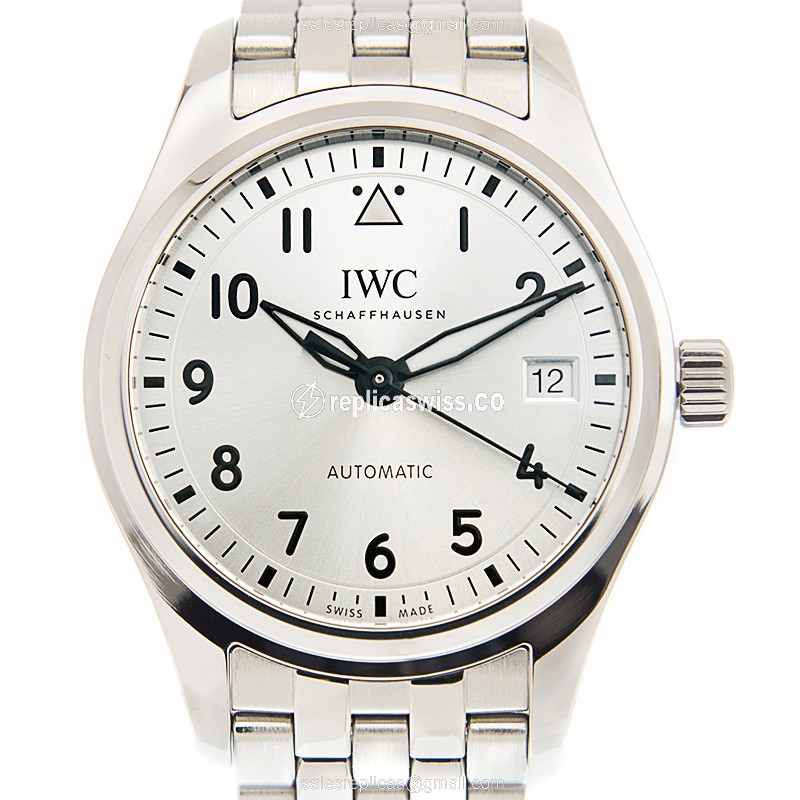 IWC PILOTS Replica - Automatic - Stainless Steel - Silver Dial - Steel Band