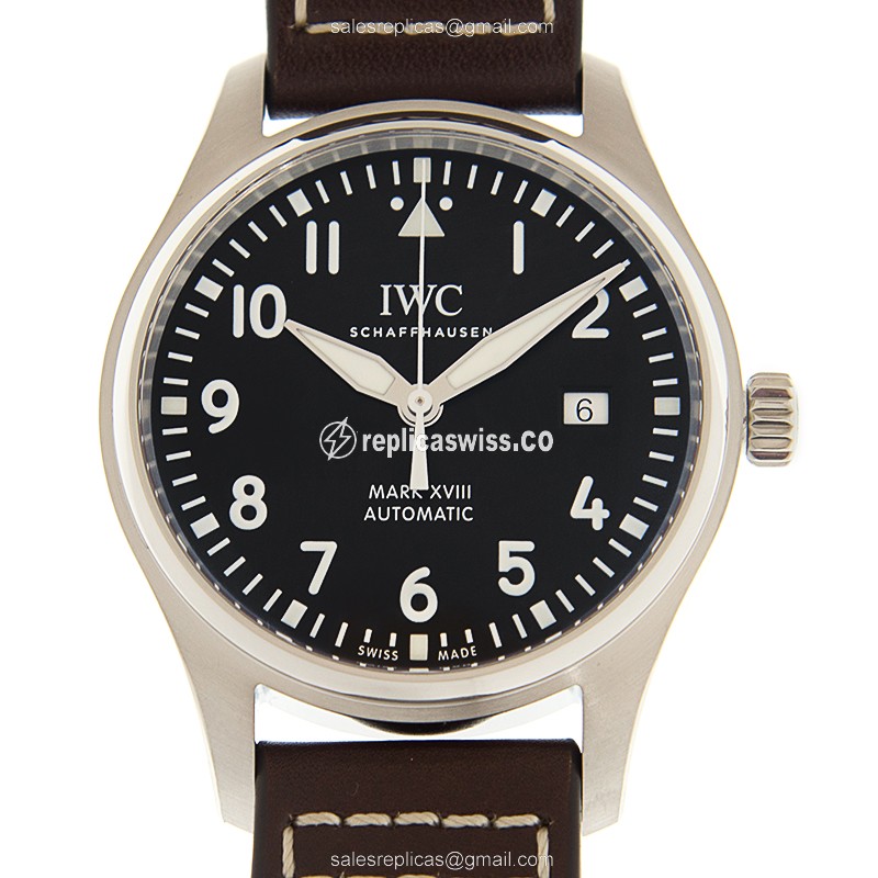 IWC PILOTS Replica - Automatic - Brown Dial - Steel Case - Brown Cowhide Strap