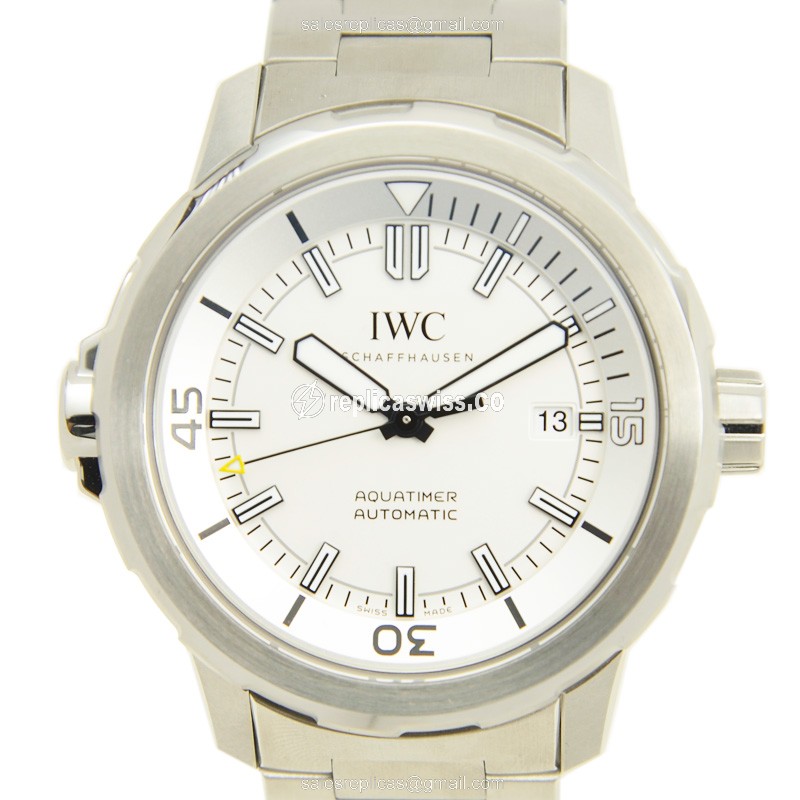 IWC AQUATIMER Replica - Automatic - Stainless Steel - White Dial - Silver Clasp