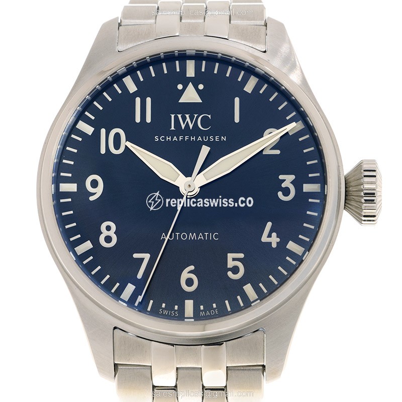 IWC PILOTS Replica - Automatic - Stainless Steel - Blue Dial - Silver Clasp