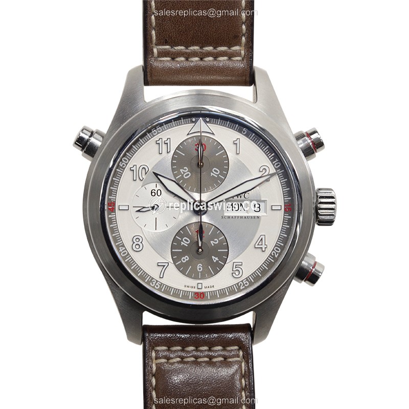 IWC PILOTS Automatic - Stainless Steel - Silver Dial - Brown Cowhide - Sapphire Crystal