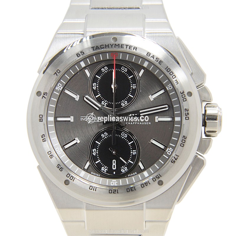 IWC Ingenieur Replica - Automatic - Stainless Steel - Gray Dial - Silver Clasp - Sapphire Crystal