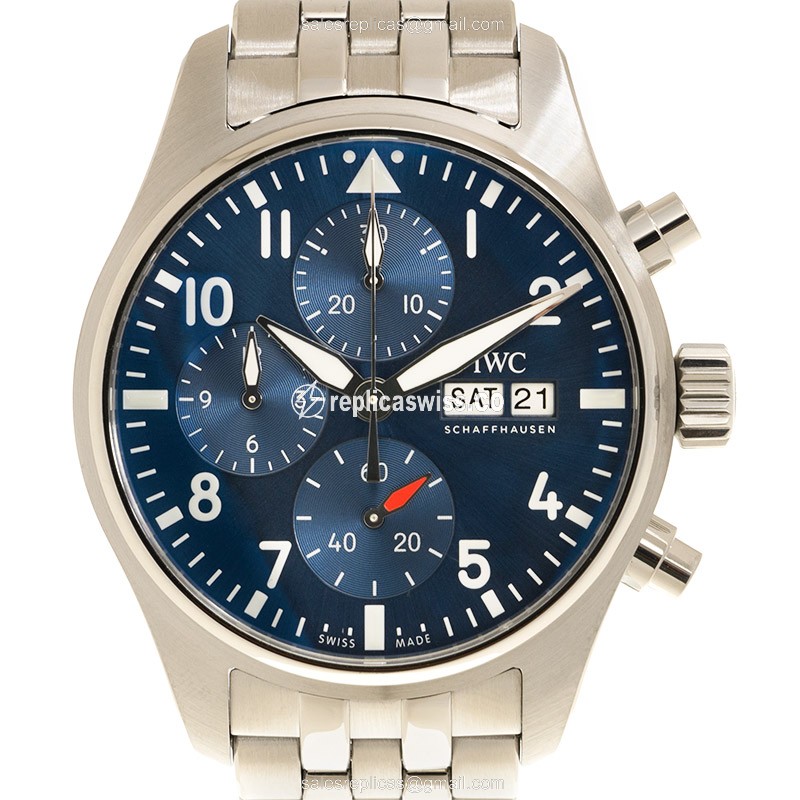 IWC PILOTS Replica - Automatic - Blue Dial - Steel Case - Silver Strap - Luxury Replica PILOTS Watch