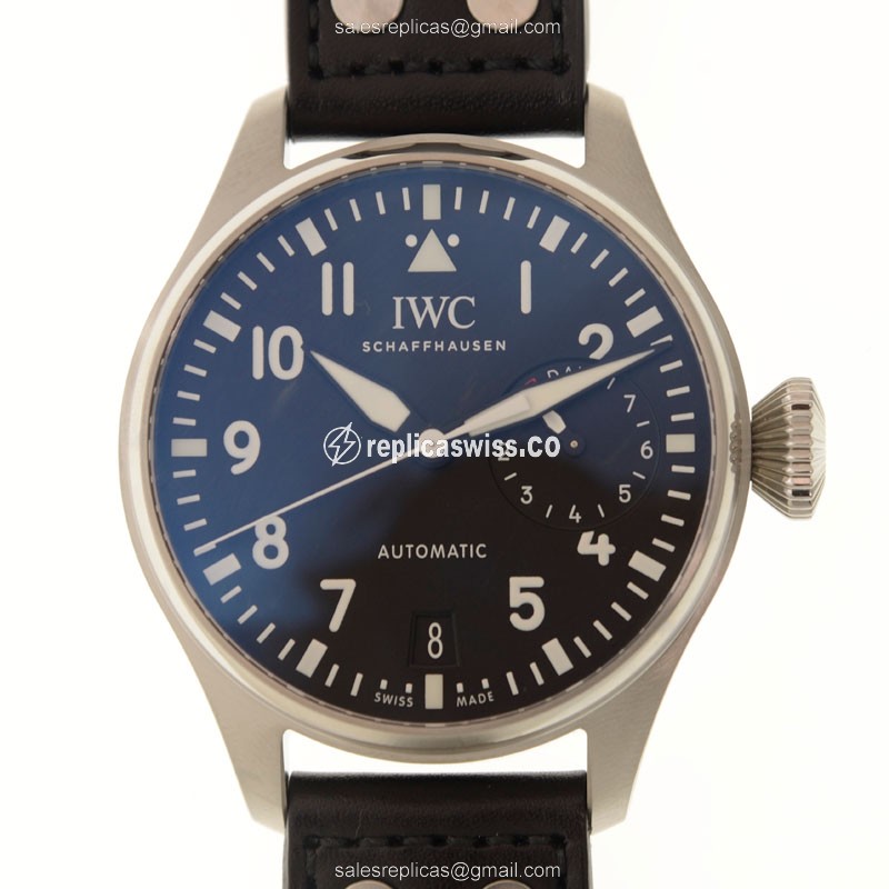 IWC PILOTS Automatic - Black Dial - Stainless Steel Case - Black Cowhide - Clasp