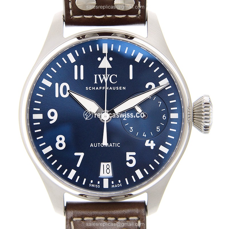 IWC IW500916 PILOTS Replica - Automatic - Steel Case - Blue Dial - Brown Cowhide Strap