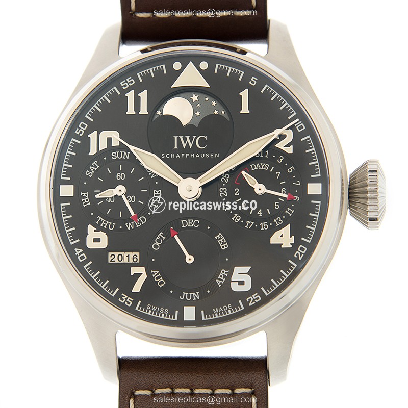 IWC IW503801 PILOTS Replica - Automatic - Brown Dial - Steel Case - Brown Cowhide Strap - Luxury Replica PILOTS Watch