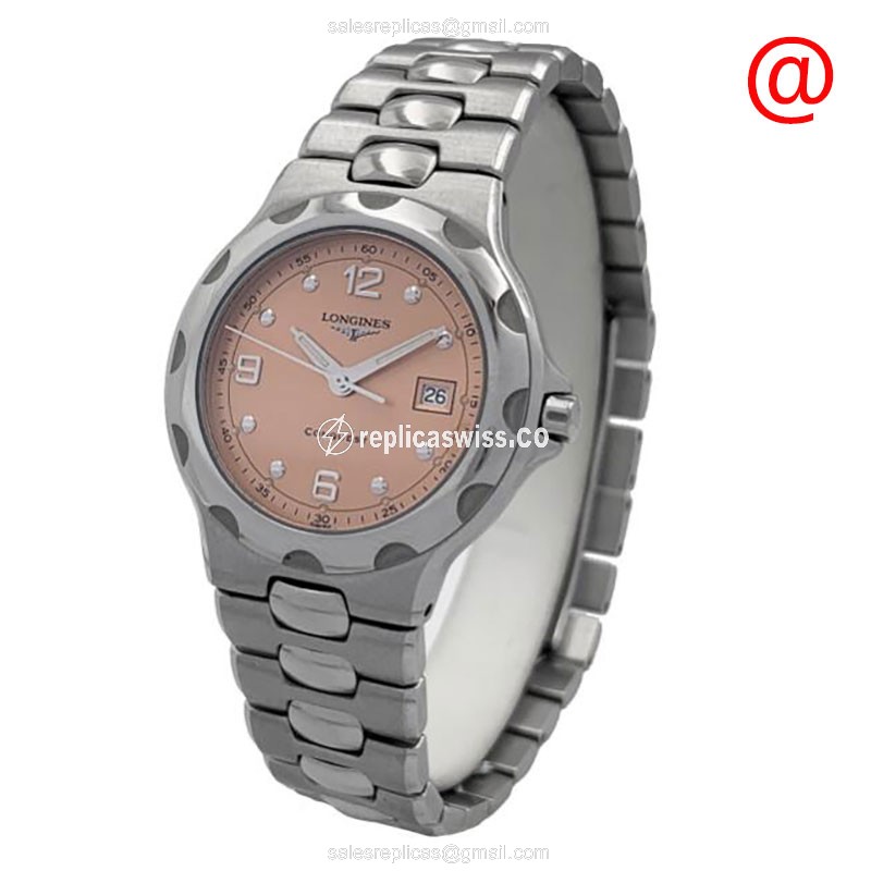 Longines CONQUEST Quartz Replica - Brown Dial on Steel Strap - Luxury Replica CONQUEST Watch