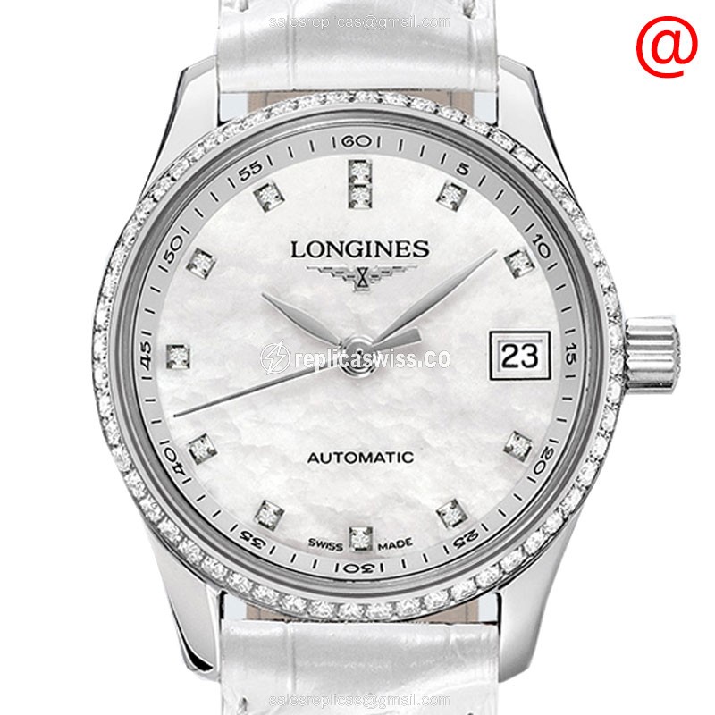 Rolex L2.128.0.87.3 Replica - Automatic - White Dial on White Alligator Strap - Luxury Replica MASTER Watch