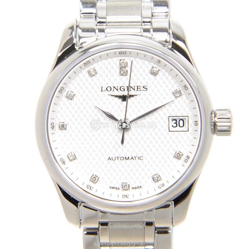 Longines L2.128.4.77.6 Replica | Automatic - Silver Dial on Steel Strap - Luxury Replica MASTER Watch