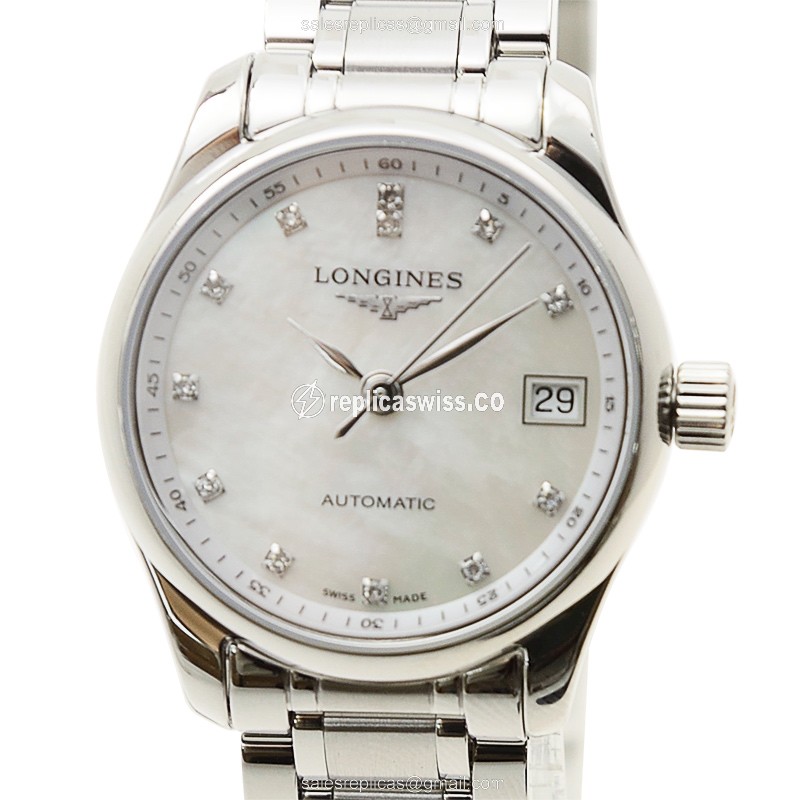 Longines L2.128.4.87.6 Replica - Automatic - Steel Case - Silver Dial on Silver Strap - Luxury  Watch