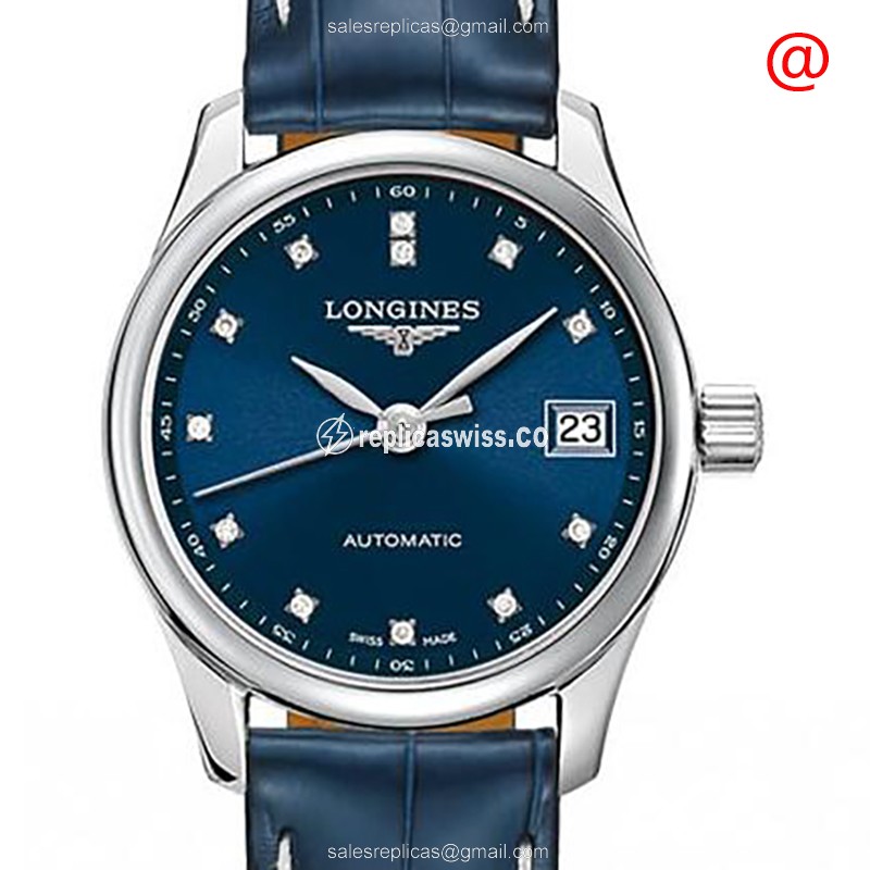Longines Master Automatic - Blue Dial - Steel Case - Blue Alligator Strap - Luxury Replica MASTER Watch
