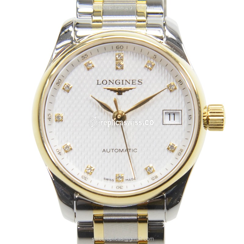 Longines Master Replica - Automatic - 18kt Gold & Steel - Silver Dial, Clasp