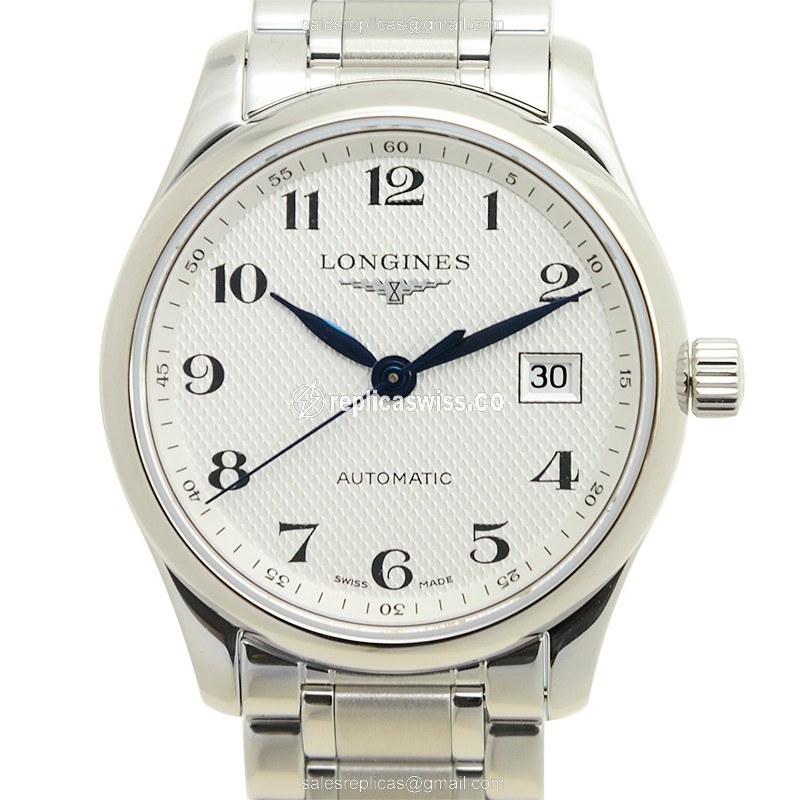 Longines L2.257.4.78.6 Replica - Automatic - Steel Case - White Dial, Silver Clasp
