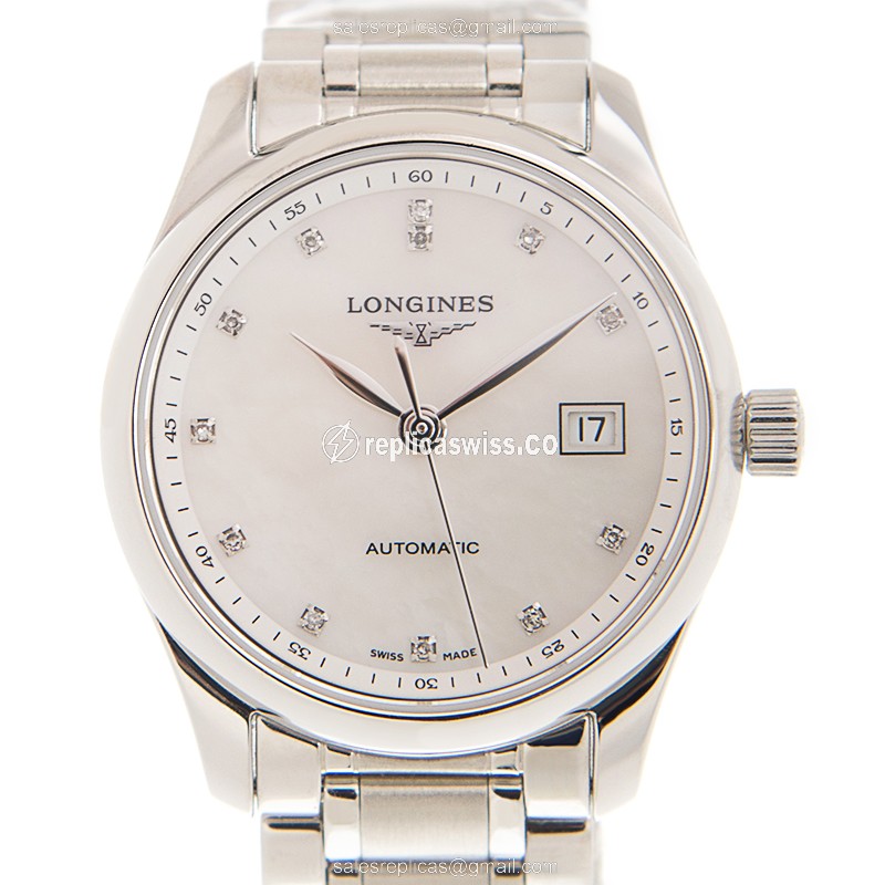 Longines L2.257.4.87.6 Replica - Automatic - Steel Case - White Dial, Silver Clasp - Luxury Replica MASTER Watch