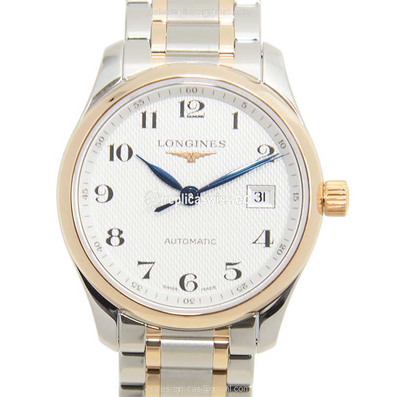 Longines Master Replica - Automatic - 18kt Gold & Steel - Silver Dial