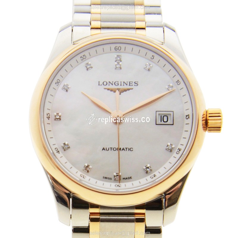 Longines L2.257.5.89.7 Replica - Automatic - 18kt Rose Gold Case - White Dial