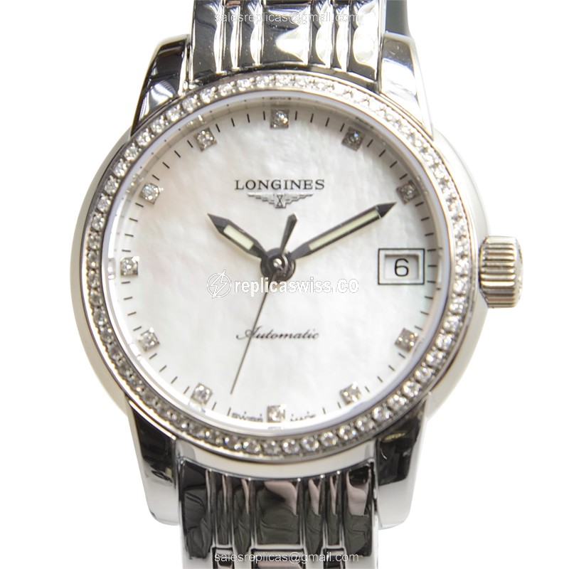Longines Saint Imier Replica - Automatic - Steel Case - White Dial | Silver Clasp - Luxury Replica SAINT IMIER Watch