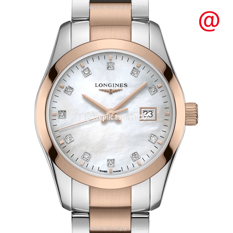 Longines CONQUEST Classic Replica - Quartz - Gold-Plated Case - White Dial - Luxury Replica CONQUEST CLASSIC Watch
