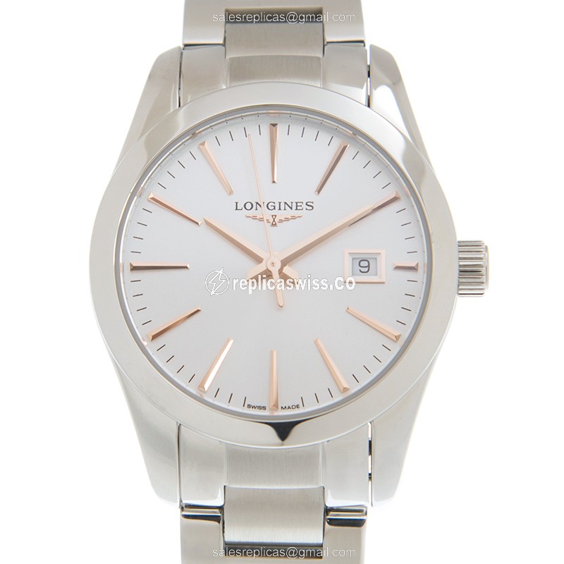 Longines Conquest Classic Replica - Quartz - Silver Steel Case