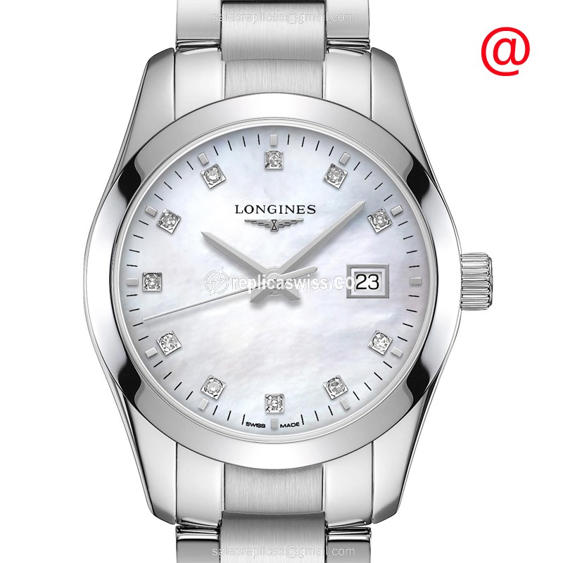 Longines Conquest Classic Quartz - Stainless Steel Case - White Dial - Silver Steel Strap - Luxury Replica CONQUEST CLASSIC Watch