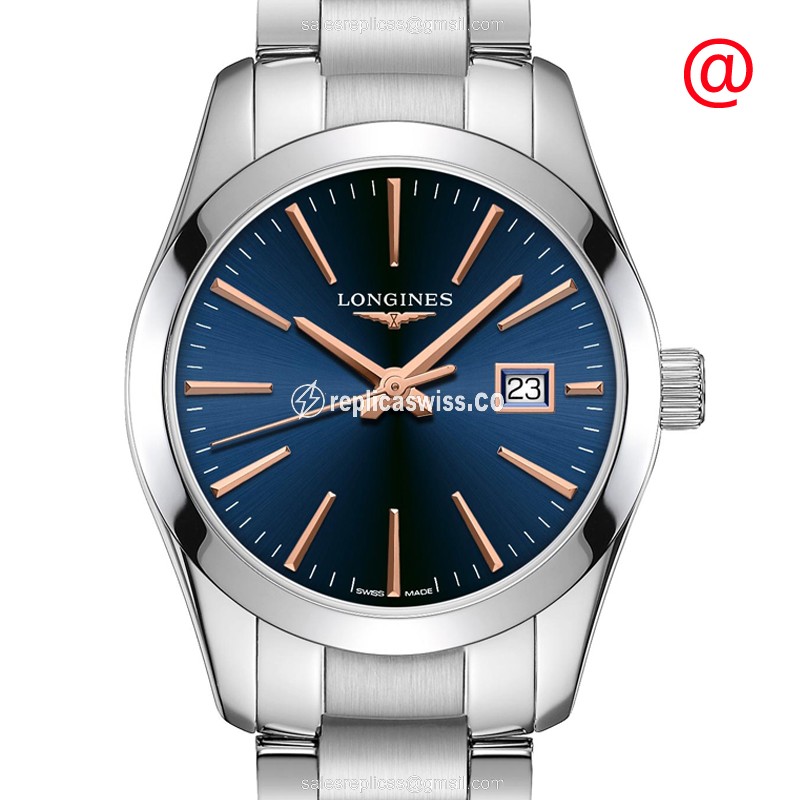 Longines Conquest Classic Replica - Quartz - Steel Case - Blue Dial - Silver Clasp - Luxury  Watch