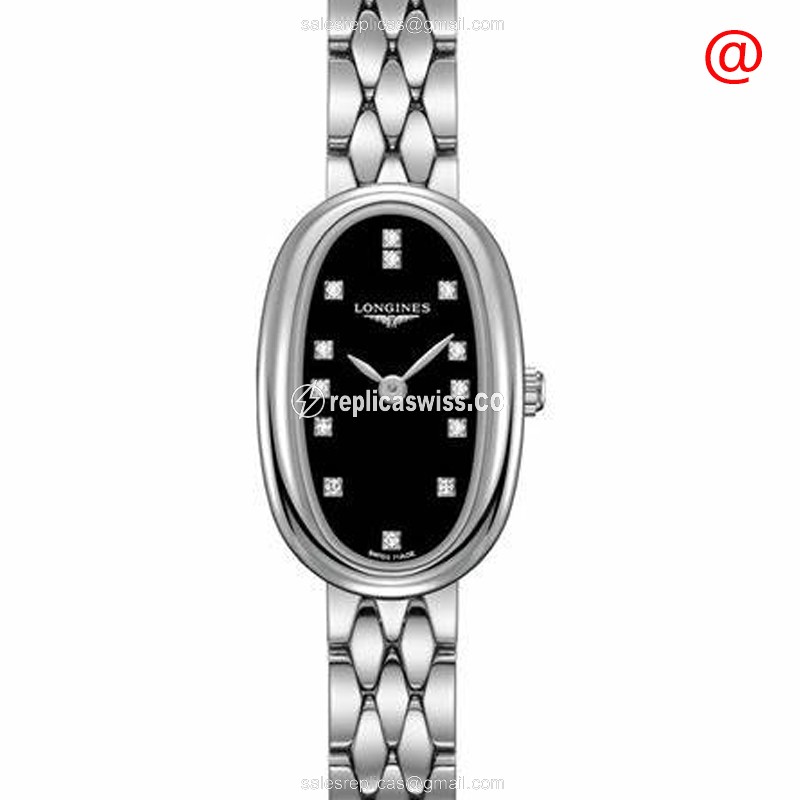 Rolex L2.304.4.57.6 Replica - Quartz - Stainless Steel Case, Black Dial on Silver Strap - Luxury Replica SYMPHONETTE Watch
