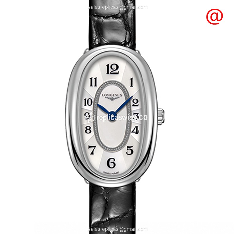 Longines Symphonette Replica - Automatic - Stainless Steel Case - Silver Dial, Leather Strap - Luxury Replica SYMPHONETTE Watch
