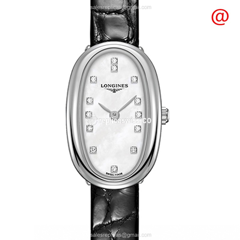 Longines Symphonette Replica - Automatic - Steel Case - White Dial - Leather Strap - Luxury Replica SYMPHONETTE Watch