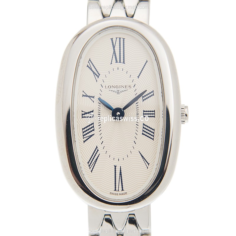 Longines Symphonette Replica - Quartz - White Dial, Silver Clasp & Steel Strap - Luxury Replica SYMPHONETTE Watch