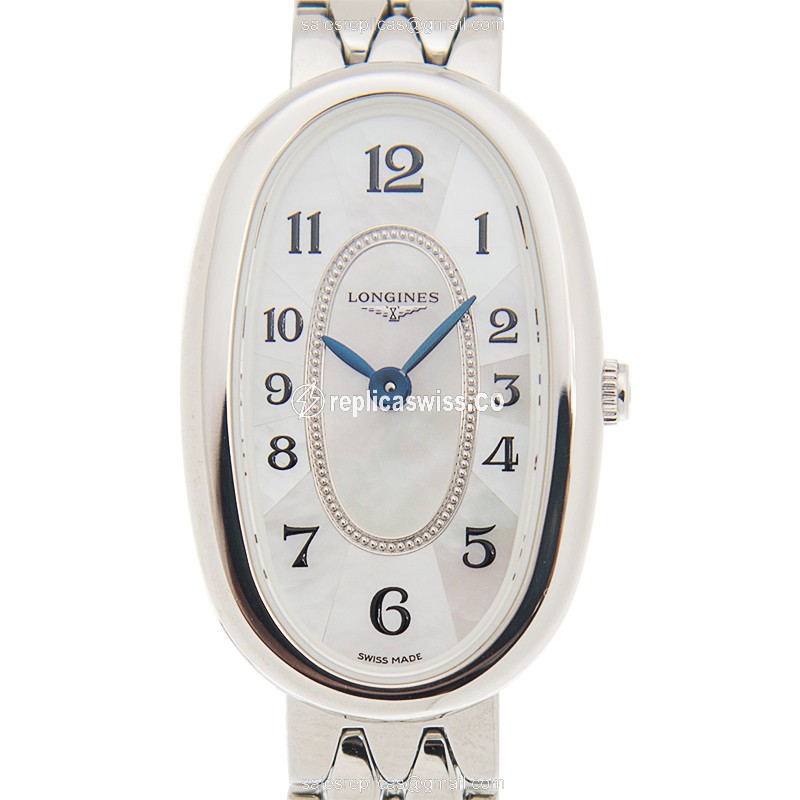 Longines Symphonette Replica - Quartz - Stainless Steel Case - White Dial, Silver Clasp & Strap