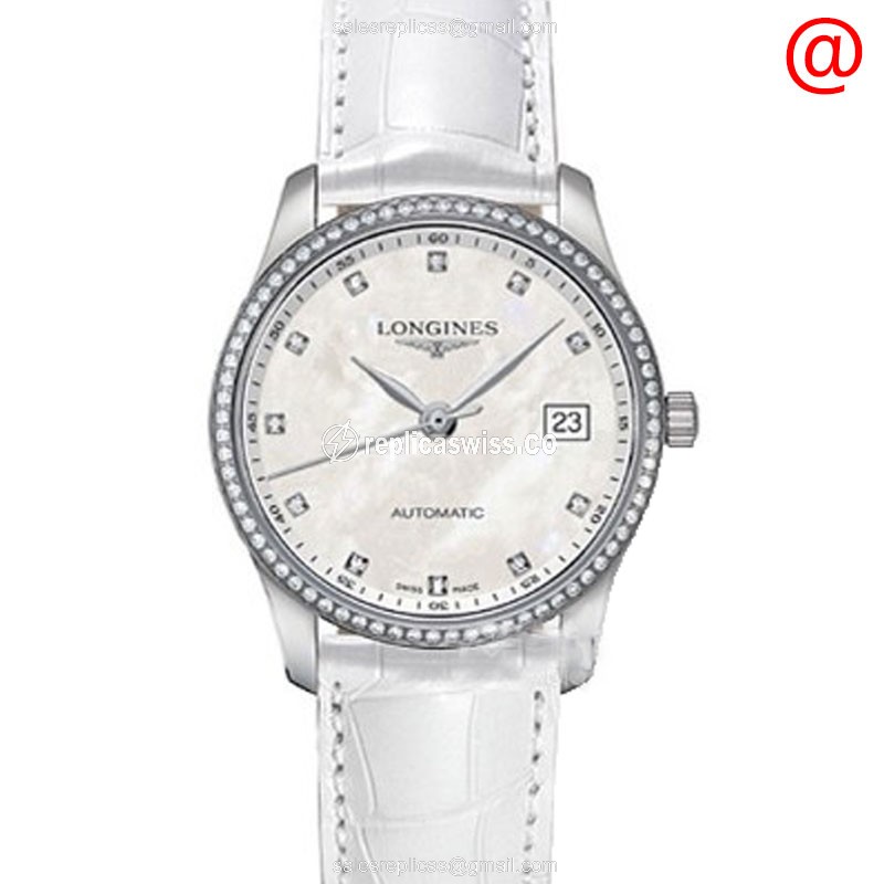 Longines Master Automatic - Stainless Steel - White Dial - Alligator White - Luxury Replica MASTER Watch